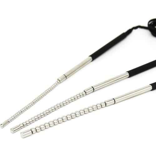 4/5/6mm Stainless Steel Beads Penis Plug Urethra Catheter Sounds ,Male Electro Shock Stimulate Urethra Dilator Bead Rod Sex Toys
