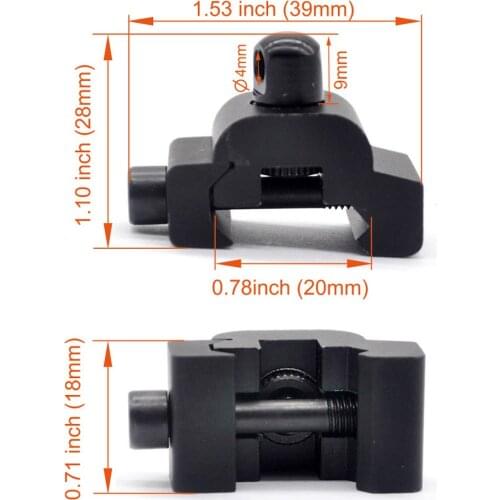 TriRock Aluminum Rail Adapter 20 mm Picatinny Rail Mount Base Quick Detach Just Sparta Adapter