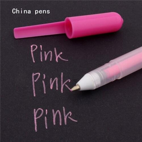 White Ink 0.8MM Gel Pen Unisex Pen Gift For Kids Stationery Office Learning Student School Supplies Writing Tools Gel Pens J2Y