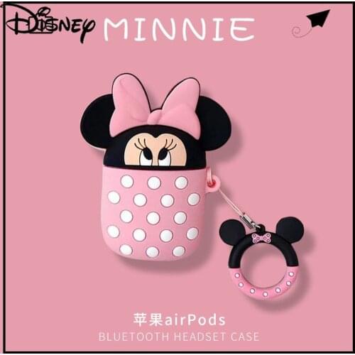 Disney cartoon cute Minnie Mickey Bluetooth-compatible wireless earphone cover for iPhone airpods1/2 couple earphone shell