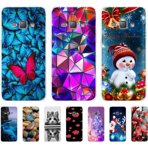 Case for Samsung Galaxy J1 2016 J120 J120F SM-J120F Soft TPU back cover bumper 360 full protective printing coque flower