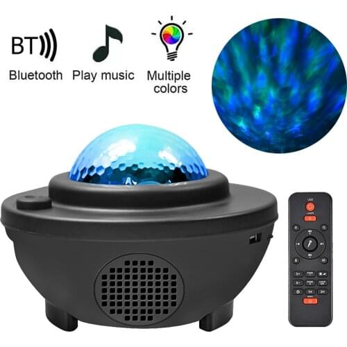 Colorful Starry Sky Projector Light Bluetooth USB Sound-Activated Music Player Night Light Romantic LED Galaxy Projector Lamp
