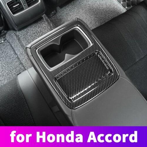 For 10th Honda Accord 2018 2019 Rear Seat Water Cup Frame Water Cup Cover Rear Central Handrail Decoration Stick Accord Interior