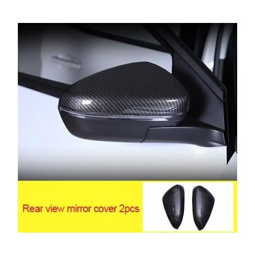 For Peugeot 5008 carbon fiber Rear view mirror rain screen frame 2pcs