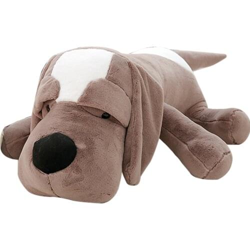 Dorimytrader Jumbo Soft Cartoon Dog Plush Toy Giant Stuffed Animal Doll Pillow for Children Gift 59inch 150cm DY60719