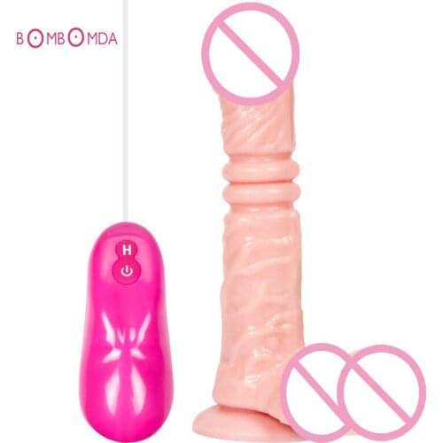 Electric Swing Vibration Masturbation Telescopic Vibrating Dildos With Suction Cup Big Dildo Vibrators Sex Product For Women O2