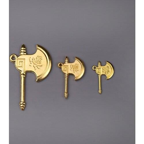 Feng Shui Axe Hammer Keychain Blessing Lucky Key Chain Keyring Jewelry Accessories crafts Home Decoration