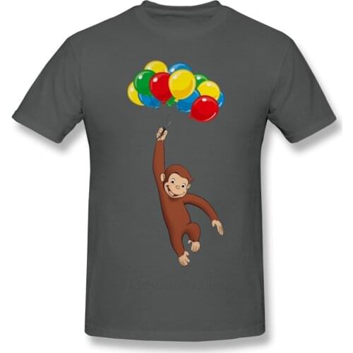 Curious George T Shirt Cartoon Print Curious George T-Shirt Graphic Short-Sleeve Tee Shirt Man 3xl Beach Cotton Awesome Tshirt