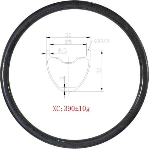 Hot 29er MTB XC 30x30mm carbon rim tubeless clincher 30mm deep matte glossy 24H 28H 32H UD 3k Twill 12k cross country bike wheel