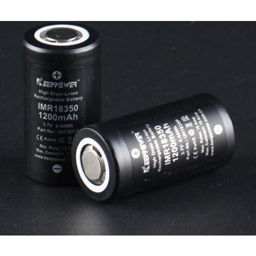 [convoy battery] keeppower 18350 lithium battery, 1200mAH