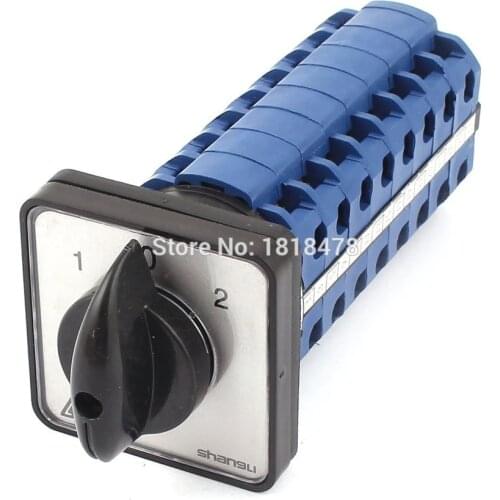 LW28-20 AC 660V 20A 32 Screw Terminal 3 Position Electric Rotary Selector Cam Changeover Switch