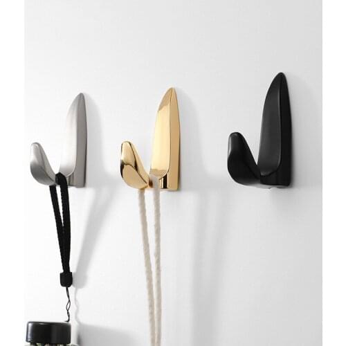 1Pc Fashion Wall-mounted Robe Hook Bathroom Living Room Door Back Key Towel Hanging Storage Holder