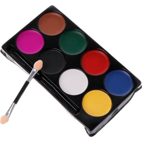 8 Colors Body Face Paint Kit Art Makeup Painting Pigment Fancy Dress Up Party