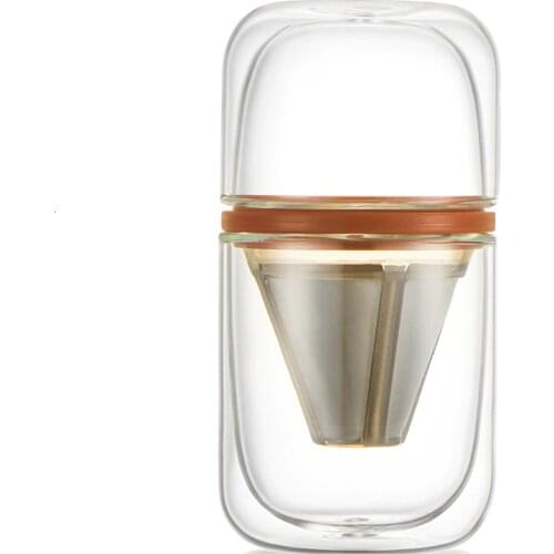 10 Pcs Portable Travel Business Glass Coffee Maker Capsule Set Coffee Dripper Coffe Drip Kettle Tea Filter Pot Capsula Nespresso