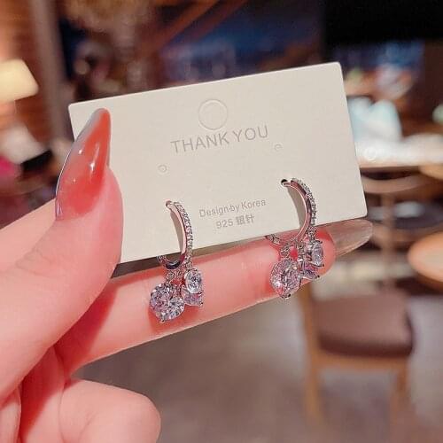 Silver Needle Zircon Micro Inlaid Design 2021 Bohemia Hot Sale Earring for Women Girls Luxurious Party