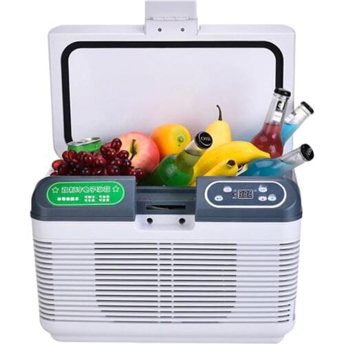 12L DC 12V/24V Portable Car Refrigerator Compressor Mini Auto Fridge Truck Home Freezer Travel Dual-core Cooler Box