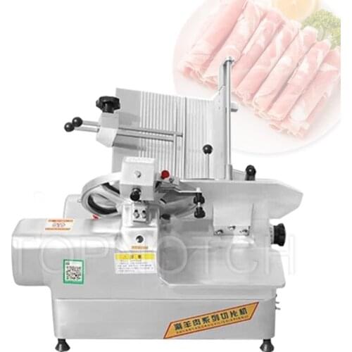 Commercial Electric Food Slicer Lamb Beef Slicer Freezing Meat Cutting Machine Mutton Rolls Cutter Adjustable Thickness