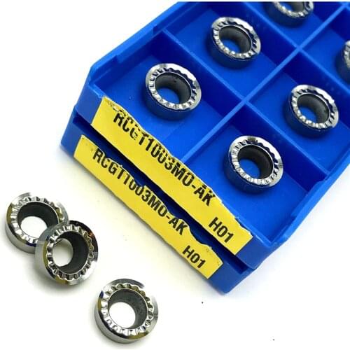 RCGT1003 MO AK H01Aluminum turning tool Milling inserts carbide wood turning tools CNC RCGT 1003 carbide inserts Cutting tool