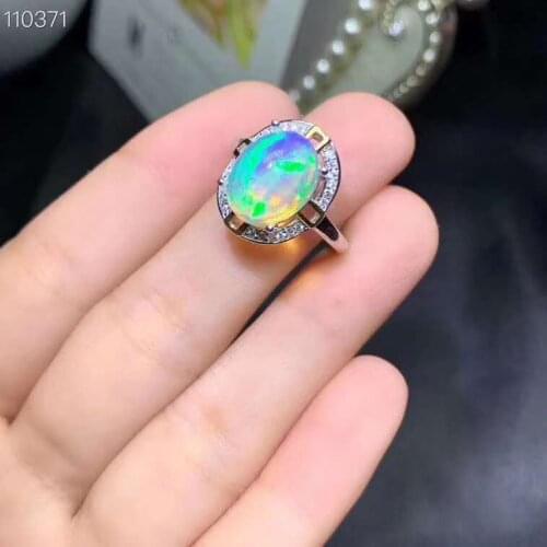 100% NATURAL ETHIOPIAN WELO FIRE OPAL CABOCHON Ring 9x11mm