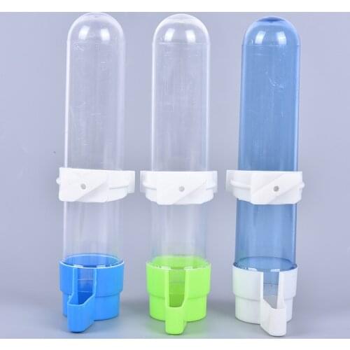 17cm*3.3cm Pet Bird Plastic Auto Feeder Parrot Feeding Water Drinker Cup Bowl Cage Feeder Supplies 1pc
