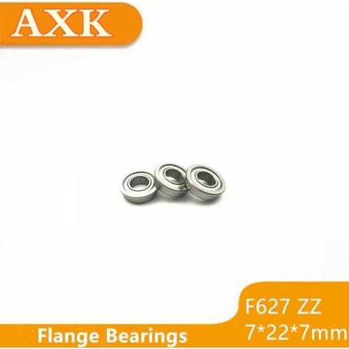 2019 Limited 10pcs/lot F627zz 7*22*25*7*1.5(mm) F627 Zz 7x22x7mm Abec-3 Flange Bearing Deep Groove Ball Radial Brand New