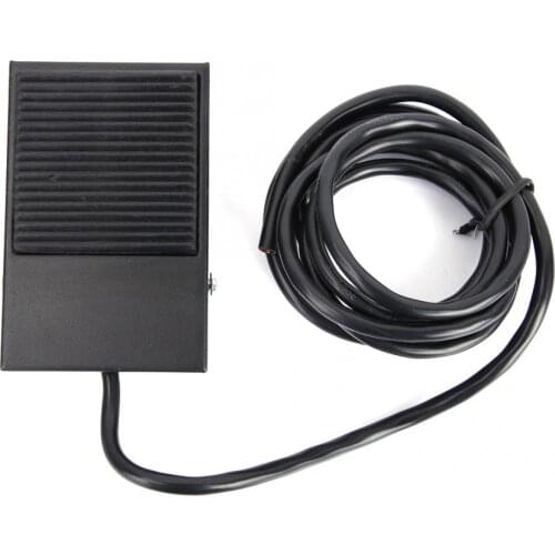 AC 220V TFS-1 Iron Shell Foot Control Pedal Switch Footswitch with 2 Meters Cable