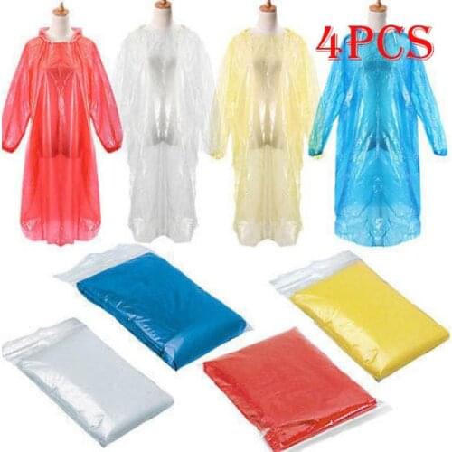 4Pcs Multifunctional Anti-droplets Raincoat Impermeable Waterproof Rain Coat Men Women Car Motorcycle Rain Poncho Rainwear