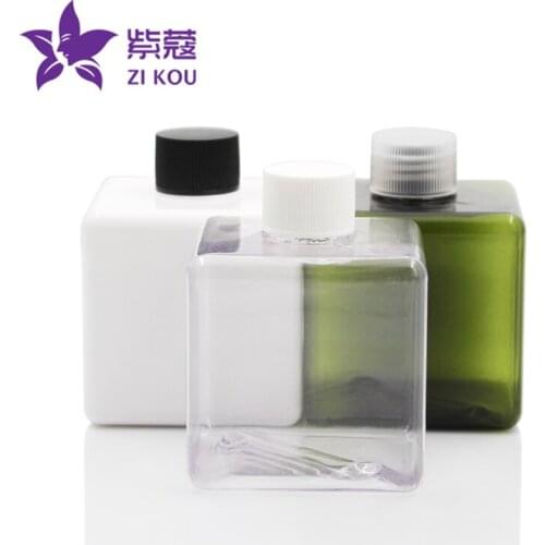 5pcs free shipping 250ml square shape PETG bottle flip top cap for plastic cosmetic packaging bottle Cosmetics bottle