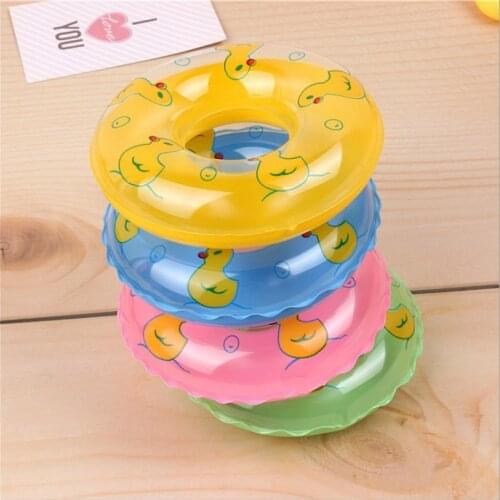 8.5CM Baby Bath Toy Inflatable Swim Ring Plastic Mini Circle Gift Cup Holder for Kids Children Floating Water Playing Toys