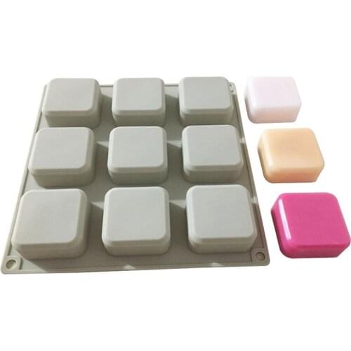 9 Grids Square Silicone Soap Molds Handmade Soap For Diy Soap Making Chocolate Cake Mold