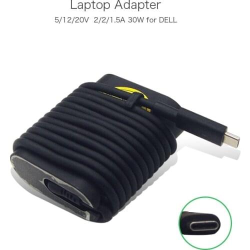 5V 12V 20V 1.5A USB-C HKA30NM150 Laptop AC Adapter for Dell DA30NM150 8XTW5 08XTW5 ADP-30CD BA 00RVR9 FW-V03 Tablet
