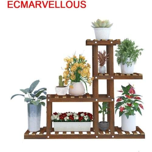 Madera Rak Bunga Garden Shelves Pot Estante Para Plantas Indoor Wood For Rack Dekoration Shelf Outdoor Flower Plant Stand