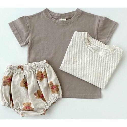 Children Shorts Kids Linen Cotton Shorts for Baby Girls Shorts Jeans Bear/dot/plaid Design Summer Cotton Teenage Boys Clothes