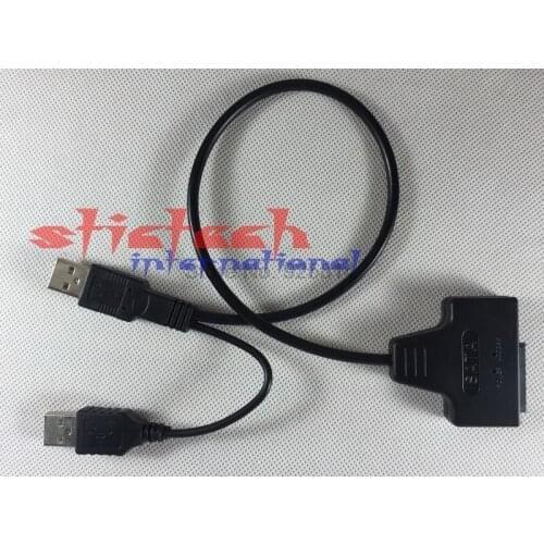 By dhl or ems 50 pieces USB 2.0 to 7+6 13Pin SATA Laptop CD/DVD/Blu-ray Optical Drive Adapter Cable Wholesale