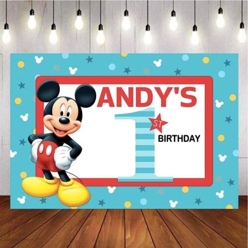 Customize Cartoon Mouse Photography Background Backdrop Photocall Birthday Party Decoration Wallpaper Tapestry Photo Studio