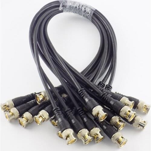 0.5M/1M/2M/3M BNC Male to male Adapter Cable Cord For BNC Home Extension Connector Adapter wire for Camera CCTV