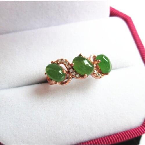 KJJEAXCMY fine jewelry 925 Pure silver inlay natural jasper gemstone womens oval ring jewelry orchid shaped flower language jhu