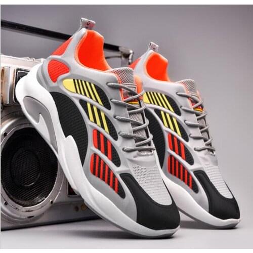 Stylish Women Running Shoes Increasing INS Ulzza Harajuku Sneakers Cushioning Height Platform Breathable Wave Sports Walking