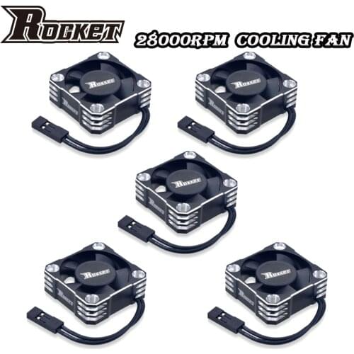 Rocket 28000RPM Metal Cooling Fan Motor Heat Dissipation for Hobbywing 1/10 3650 540 Motor RC Car Modified Stock Spec