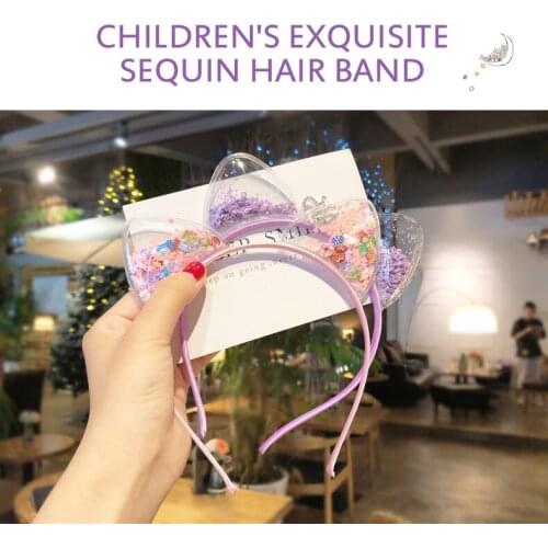 Girls Cute Cat Ears Headband Hair Accessories Cartoon Children For Baby Girls Princess Headband Scrunchie Party Christmas Gifts