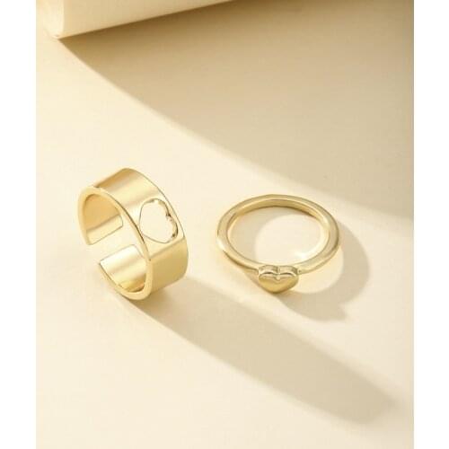 Trendy Gold Aircraft Rings For Women Men Lover Couple Rings Set Friendship Engagement Wedding Open Rings 2021 Jewelry