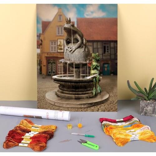 Woman Girl Printed Canvas 11CT Cross Stitch Set Embroidery DMC Threads Sewing Knitting Hobby Handiwork For Adults Gift