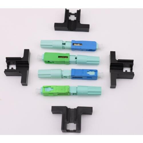 Wholesale price SC APC single-mode fiber optic SC UPC quick connector FTTH Fiber Optic Fast Connector SC Connector Free shipping