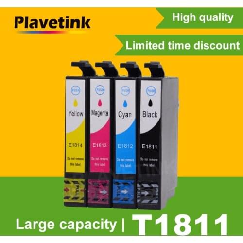 Plavetink T1811 T1801 Cartridges For Epson T1811 Ink Cartridge For Epson XP 30 102 205 302 305 402 212 215 225 312 XP315 Printer