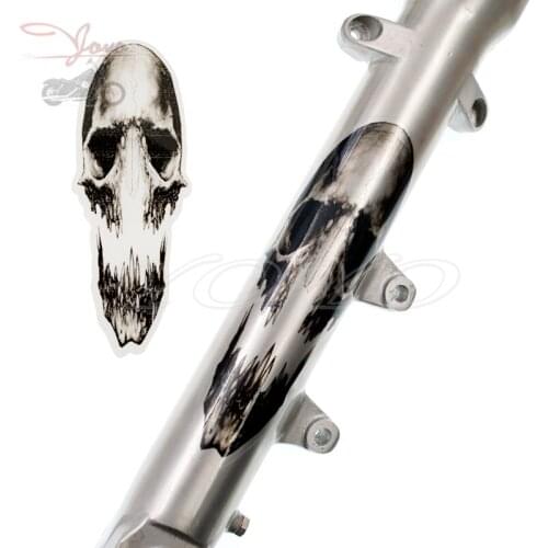 Transparent Fangs Skull Decal Front Fork Decals Fender Sticker Fairing Graphic Stickers For Yamaha Dragstar Virago V-Star V-MAX