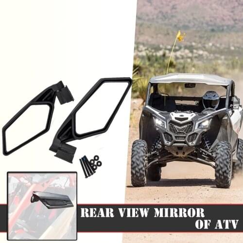 For Can Am Maverick X3 2017 2018 For Suzuki Quadracer 450 2006-2009 UTV Adjustable Rear View Mirrors Rearview mirror ATV Cruiser