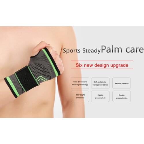 Adjustable Pressure Sports Bracer Fitness Wrist Band Sports Wrist Basketball Weightlift Wristband Elastic Bandage Bracer
