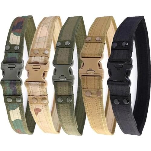 Camouflage Belt Military Combat Tactical Belts Buckle Quick Release Canvas Waistband Outdoor Sports Army Waist Strap Ceinture