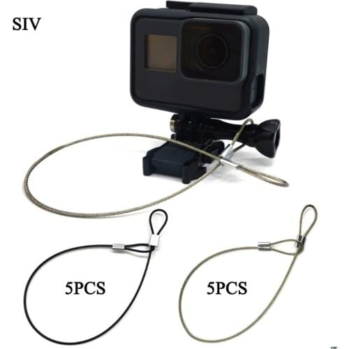 SIV Safety Strap Stainless Steel Tether Lanyard Wrist Hand 30cm For GoPro Camera New