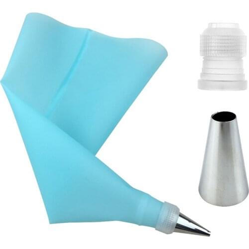 3Pcs/Set Silicone Pastry Bag Tips DIY Cake Icing Piping Cream Cake Decorating Tools Reusable Pastry Bags Nozzle Set